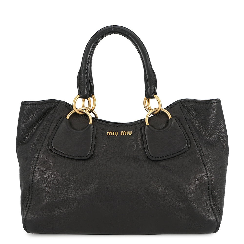 Miu Miu handbag Vitello leather tote black bag